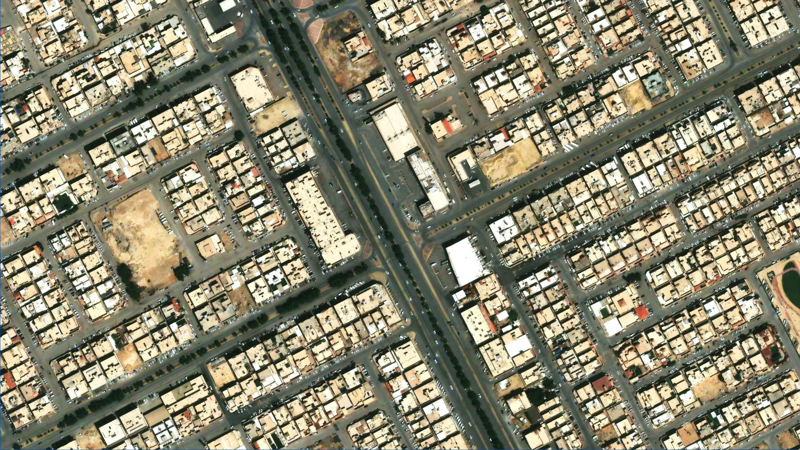 Satellite image of a Riyadh neighbourhood